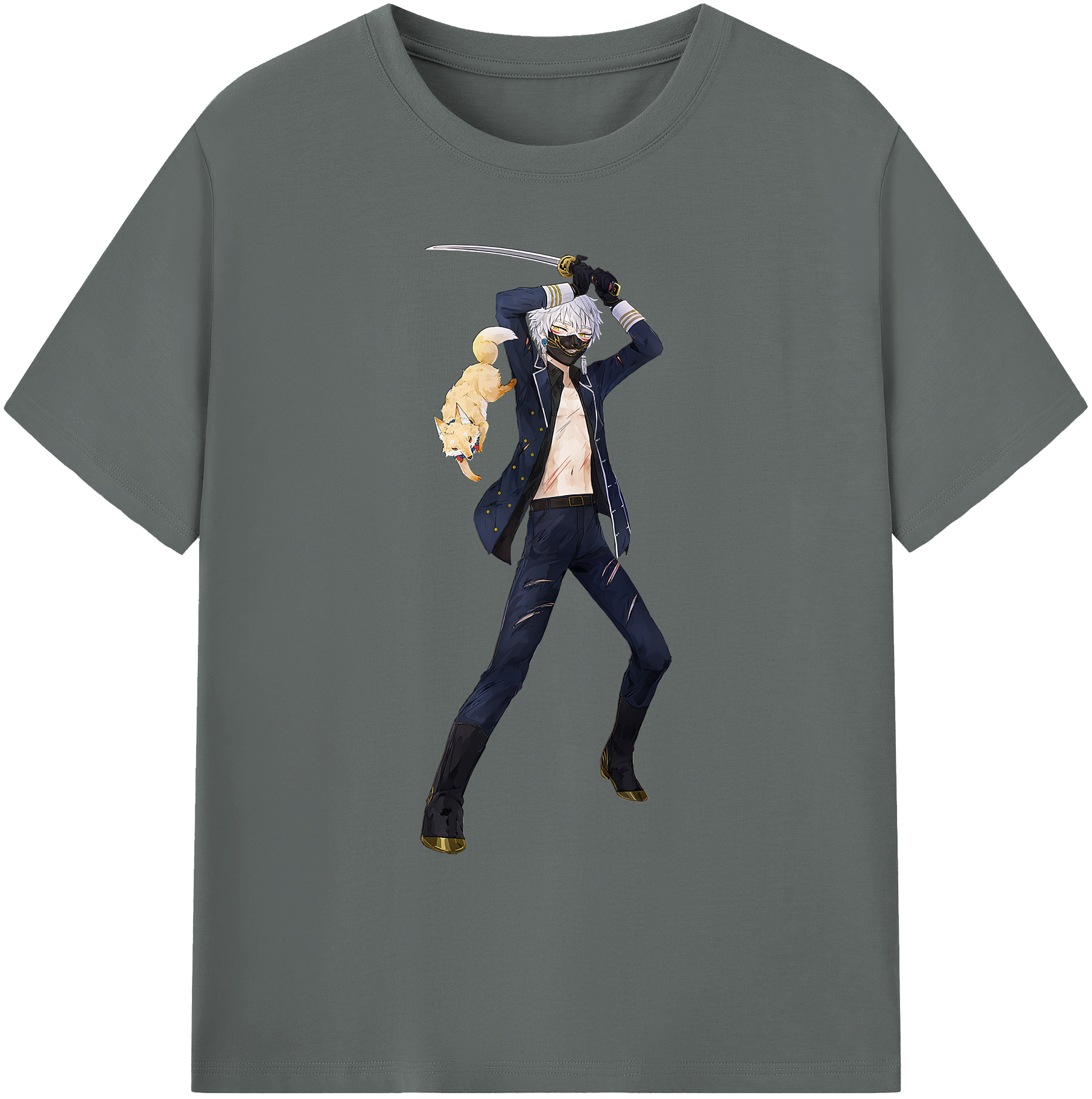 （画像用） 刀剣乱舞 Touken Ranbu 綿100％ メンズ半袖Tシャツ｜肌触りやわらか＆通気性